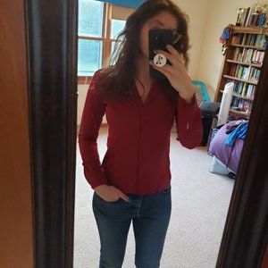 Red XOXO Button Down Shirt